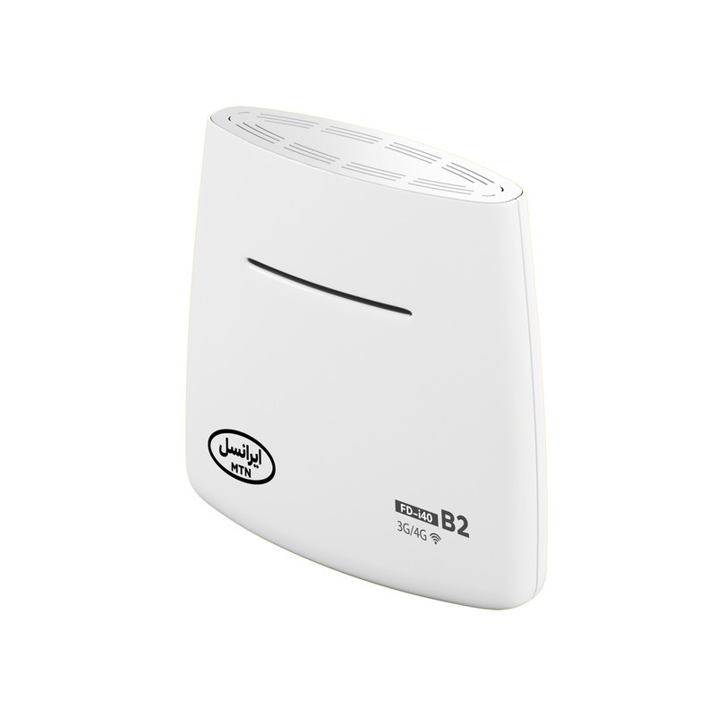 مودم همراه ایرانسل مدل FD-i40 B2 بیسیم 4G با پشتیبانی 32 کاربر، درگاه LAN، قابلیت استفاده خانگی و اداری، منبع انرژی آ...