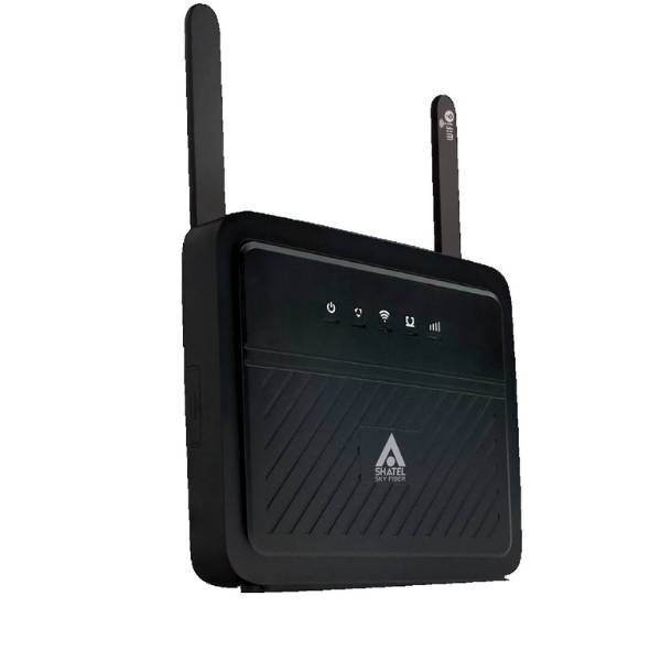 مودم 4G LTE قابل حمل شاتل مدل اسکای فایبر شاتل با دو آنتن 5 dBi، پشتیبانی از 4.5G و 32 کاربر، دارای پورت LAN RJ-45 و ...