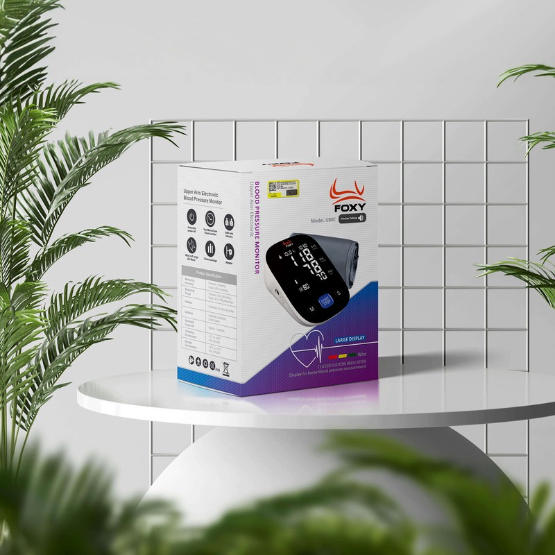 فشارسنج بازویی دیجیتال فوکسی مدل BLACK با حافظه بالای 99 رکورد، قابلیت اعلان صوتی، تشخیص آریتمی، نمایش میانگین نتایج ...