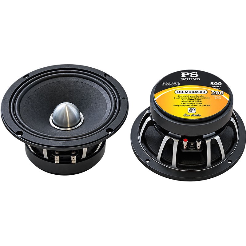 بلندگو میدرنج عقب و جلو خودرو پی اس سوند مدل PS-MDR4500 سایز 8 اینچ بسته 2 عددی