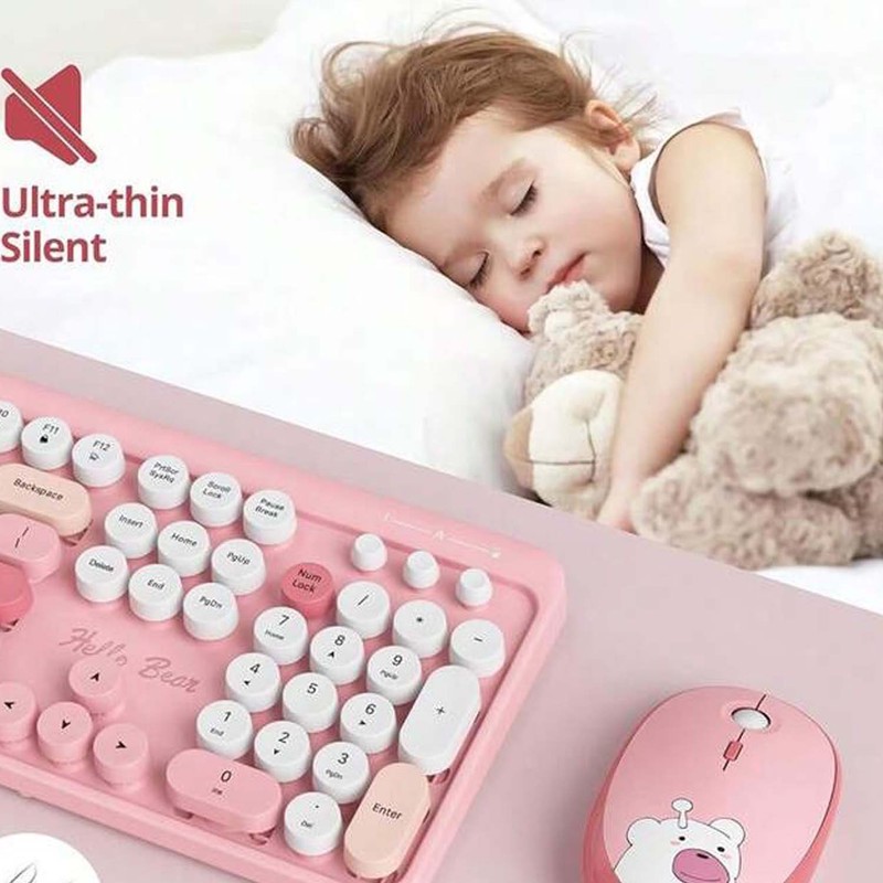 کیبورد و ماوس بی سیم گیزر مدل Hello Bear