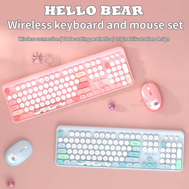 کیبورد و ماوس بی سیم گیزر مدل Hello Bear