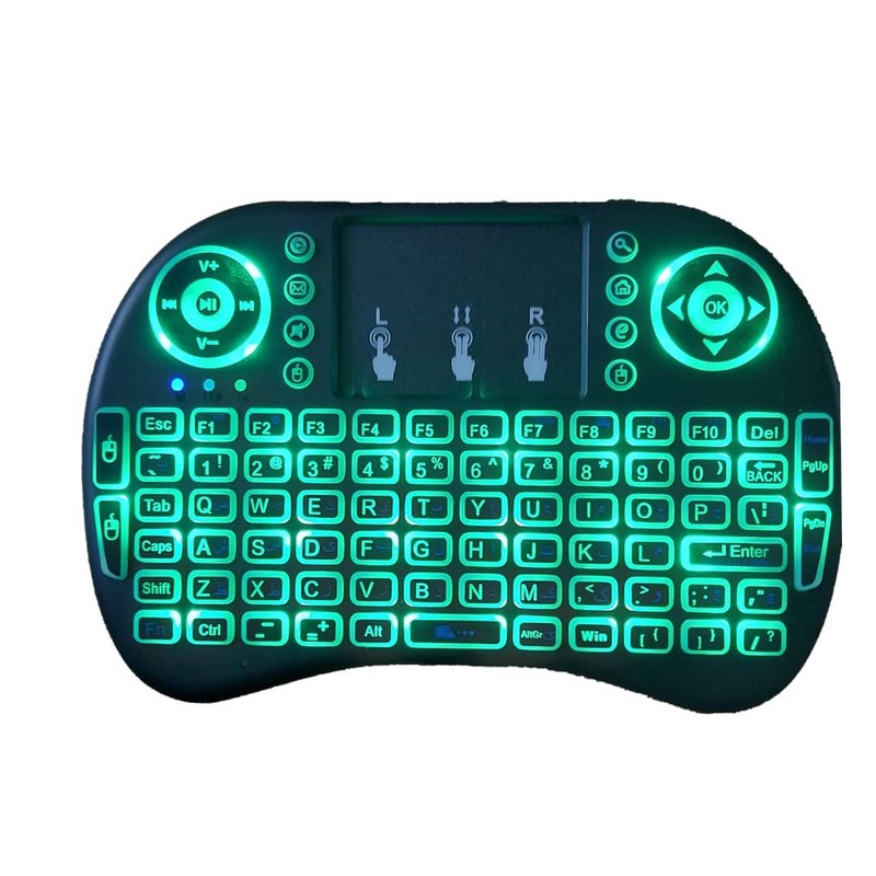 کیبورد بی سیم مدل Persian Letter i8، سوییچ ممبران، Portable، نورپردازی LED RGB