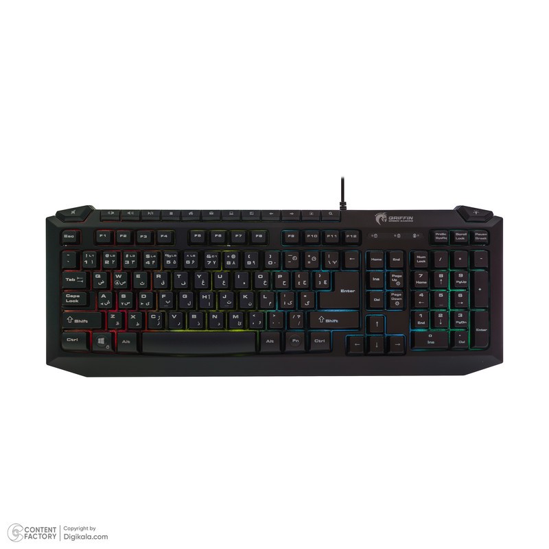 کیبورد گیمینگ گرین مدل GK701-RGB نورپردازی RGB Full-Size