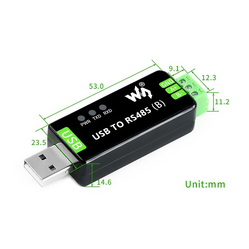 مبدل صنعتی USB به سریال ویوشیر مدل USB TO RS485 (B)
