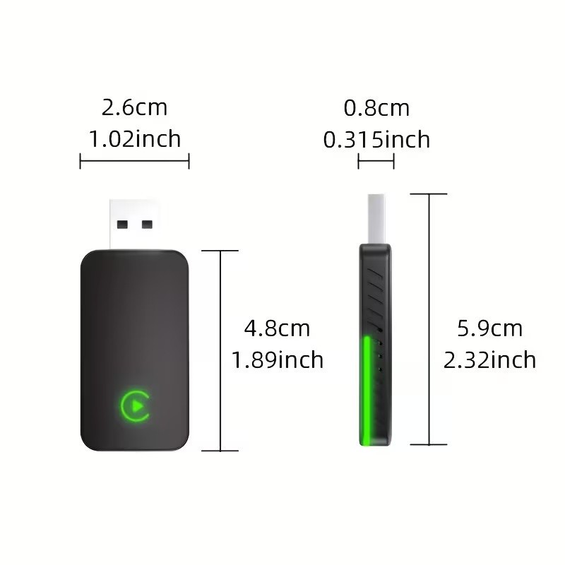 کارپلی و اندروید اتو مدل CP/AA M10 2in1 Carplay/Android Auto به همراه مبدل USB به USB-C