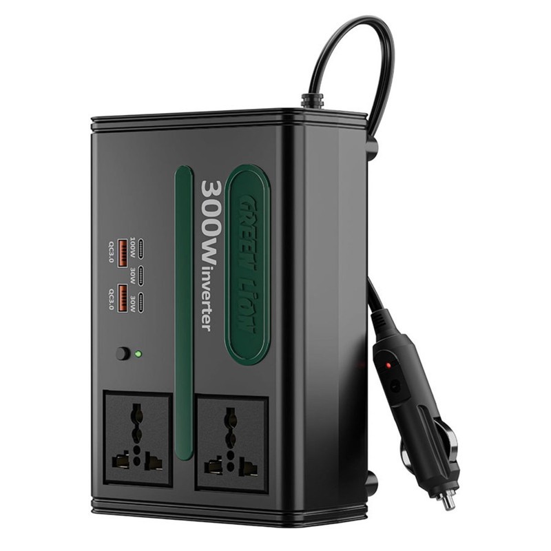 مبدل برق خودرو گرین لاین مدل GC-300 ظرفیت 300 وات