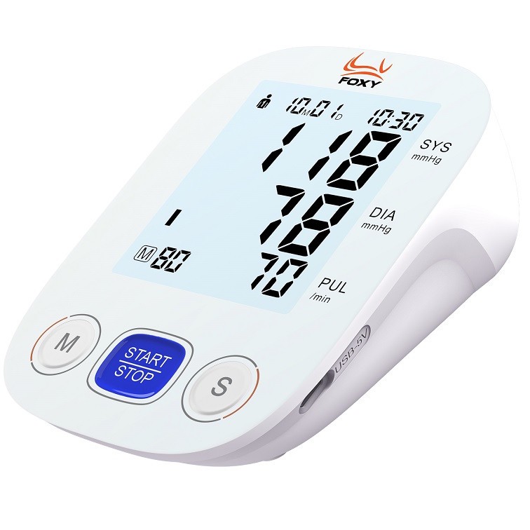 فشارسنج بازویی دیجیتال فوکسی مدل U80 با نمایشگر LCD، حافظه بیش از 99 رکورد، قابلیت اندازهگیری فشار خون و ضربان قلب، ت...