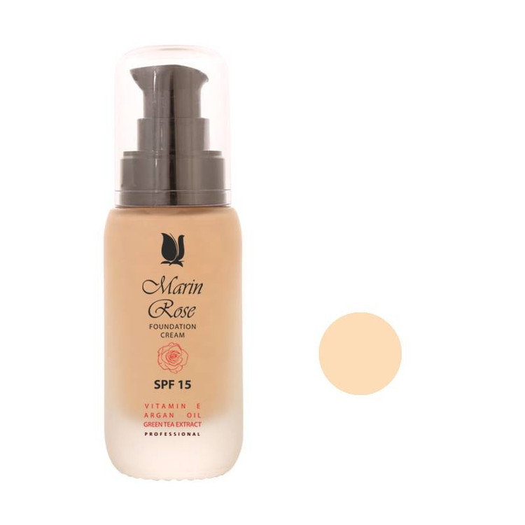 کرم پودر مایع مارین رز SPF15 مدل E شماره 113 مناسب برای انواع پوست حجم 40 میلیلیتر