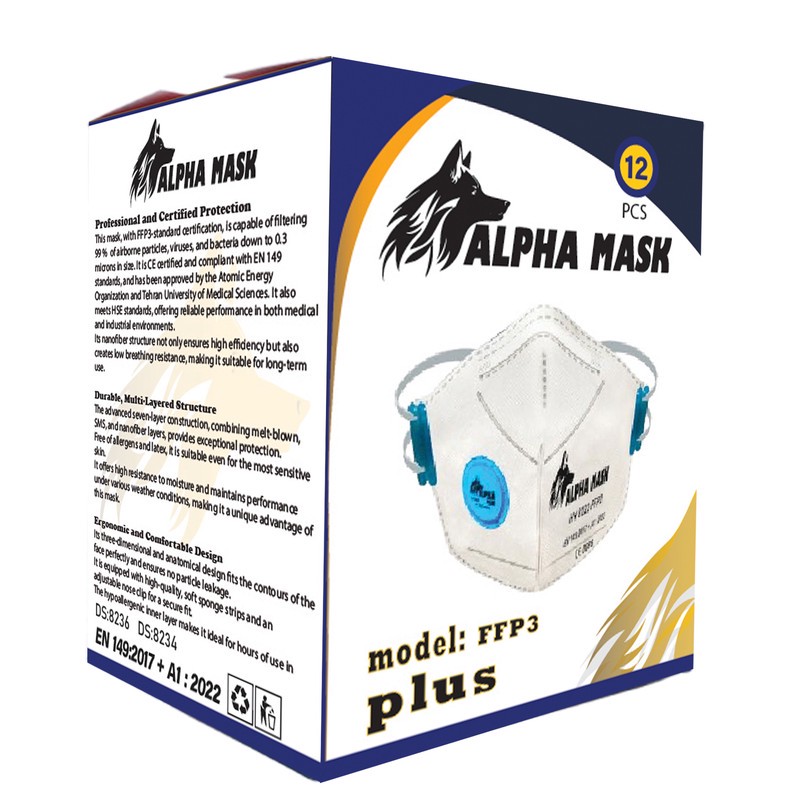 ماسک تنفسی مدل دو سوپاپ کد N99