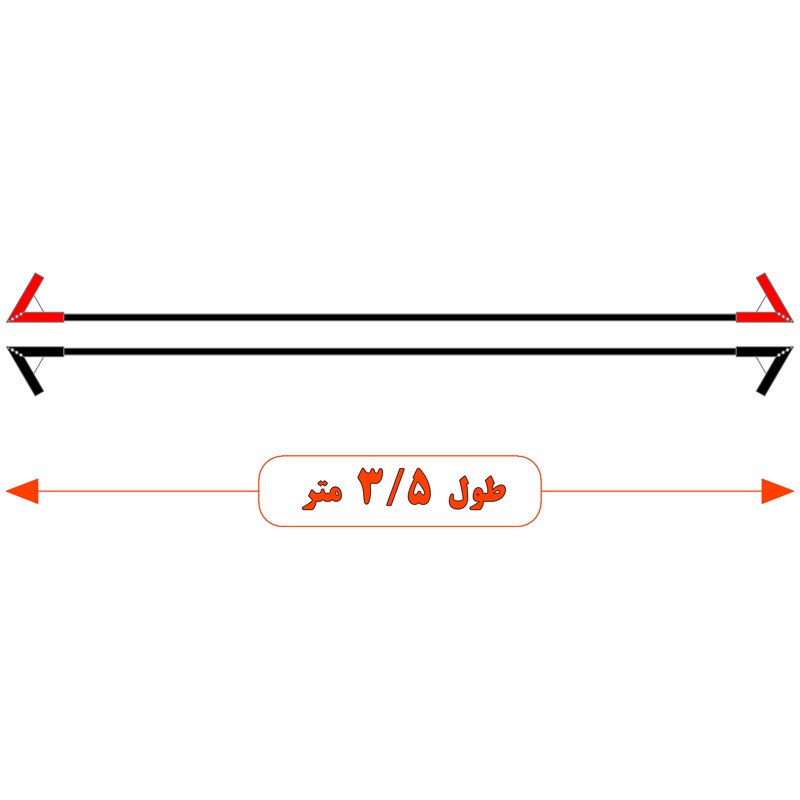 کابل اتصال باتری به باتری موتورسیکلت مدل Cross 1100A-3.5m مجموعه دو عددی