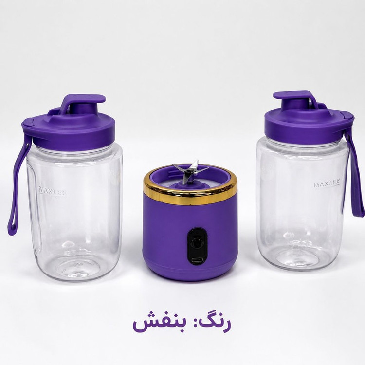 شیکر شارژی مدل دو قلو multi function کد 2306 گنجایش 0.4 لیتر مجموعه 2 عددی