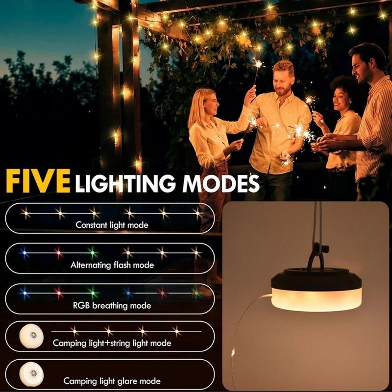 چراغ کمپینگ مدل ریسه دار شارژی کد LL-B50