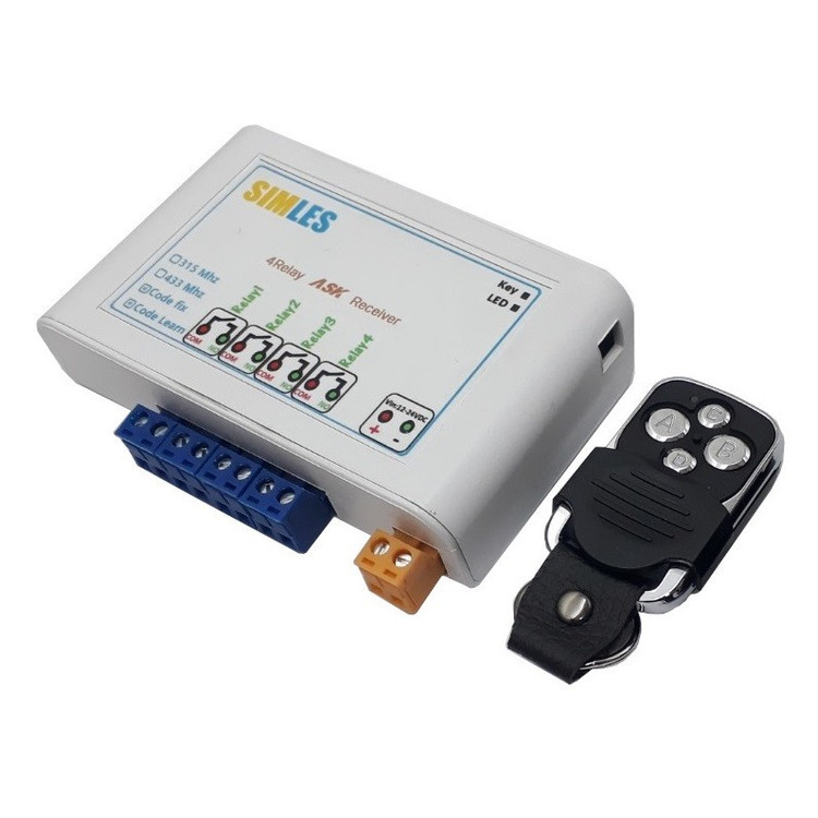 ریموت و گیرنده 4 رله سیملس مدل PN1468