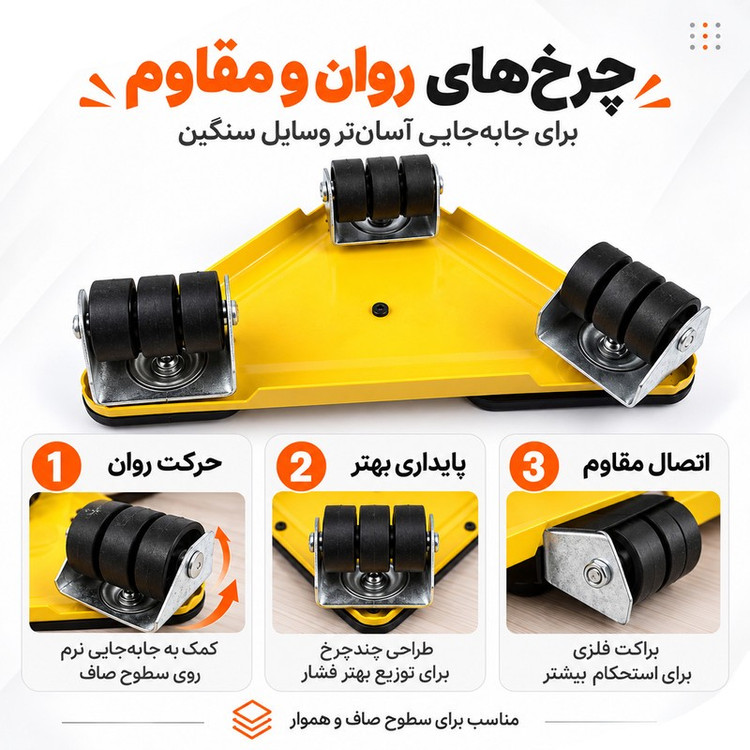 اسباب حمل وسایل خانگی میراکل اتو مدل Removal Kit-4Items مجموعه 5 عددی