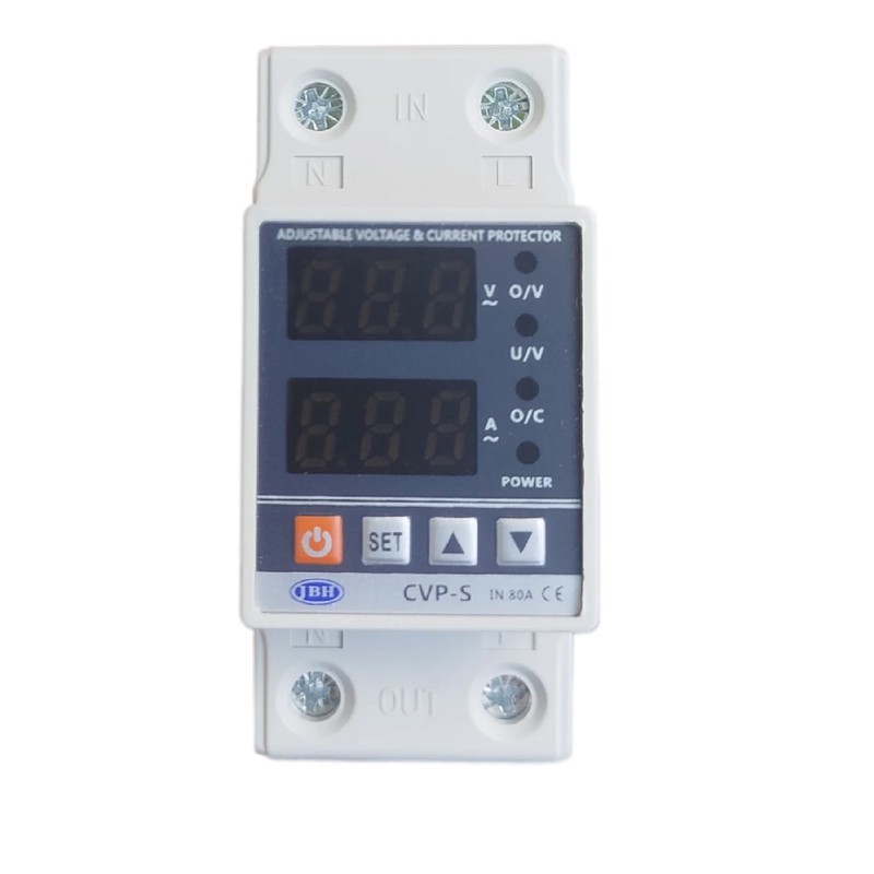 محافظ ولتاژ و جریان تک فاز دیجیتال 80 آمپر جی بی اچ JBH/CVP-S/1PH/80A
