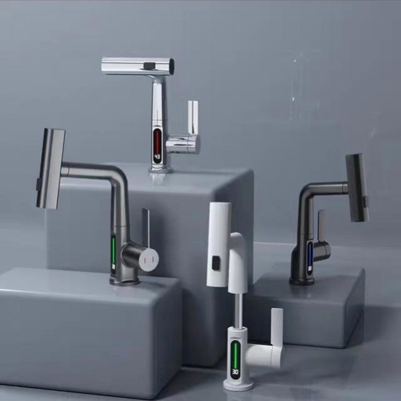 شیر روشویی آسانسوری مدل شاوری نمایشگردار و ال ای دی دار