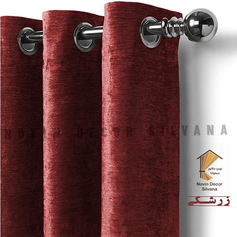 پرده پانچ نوین دکور سیلوانا مدل مخمل شانل سایز 200 280 سانتیمتر