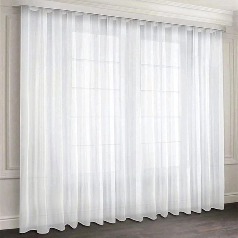 پرده مدل ساده حریر نازلی سایز 300x280 سانتیمتر