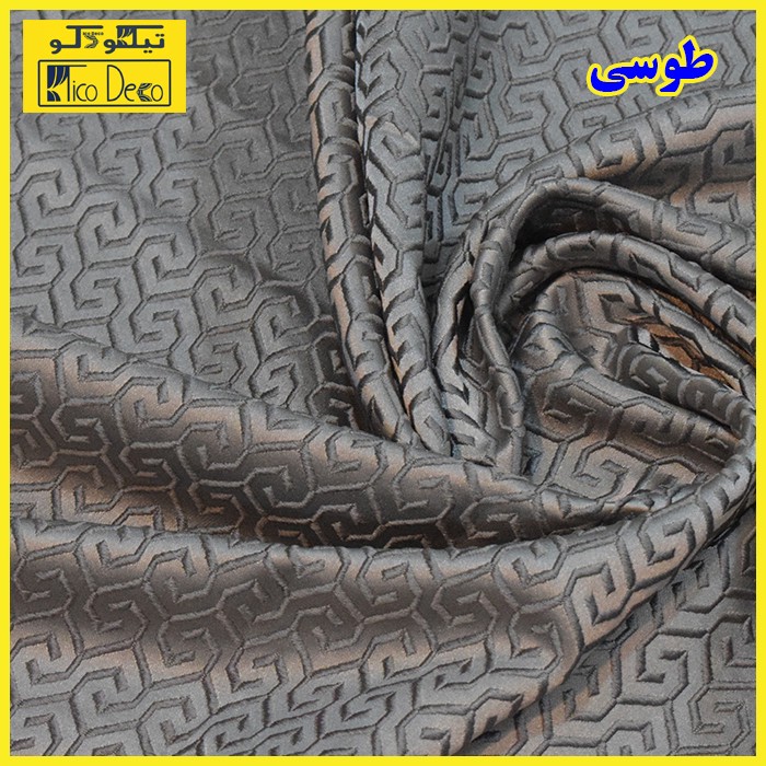 پرده پانچ تیکو دکو مدل ساتن ژاکارت طرحدار ابریشم بافت دار سایز 280x140 سانتیمتر