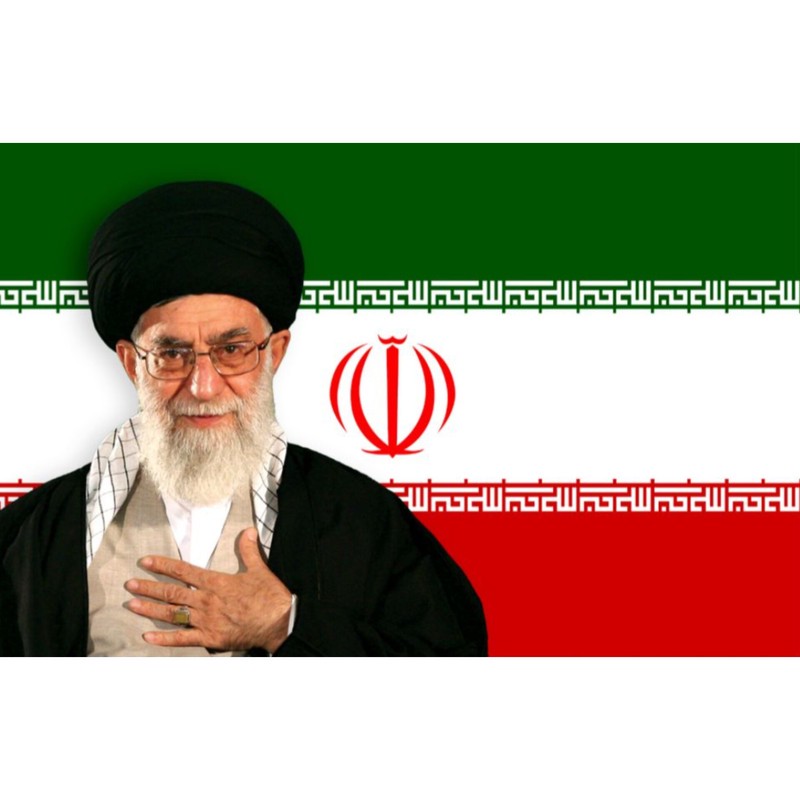 پرچم طرح ایران رهبر شهید مدل 010