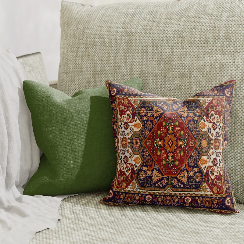 کاور کوسن ریحانلوکس مدل نقش سنتی کد RH119 سایز 4343 سلنتی متر مجموعه دو عددی
