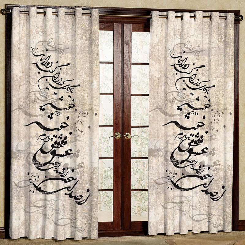 پرده مدل مخمل پانچی کد 1036 سایز 140x280 سانتی متر
