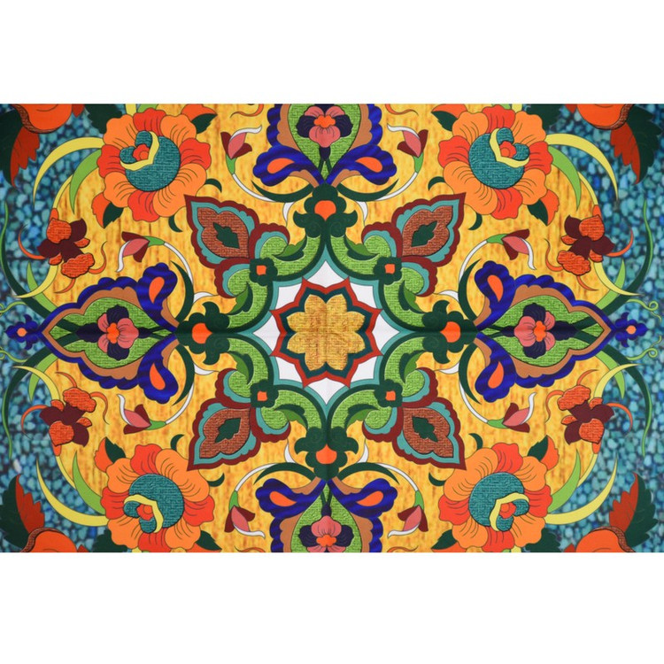 رومیزی مدل مخمل طرح کاشی کد 148
