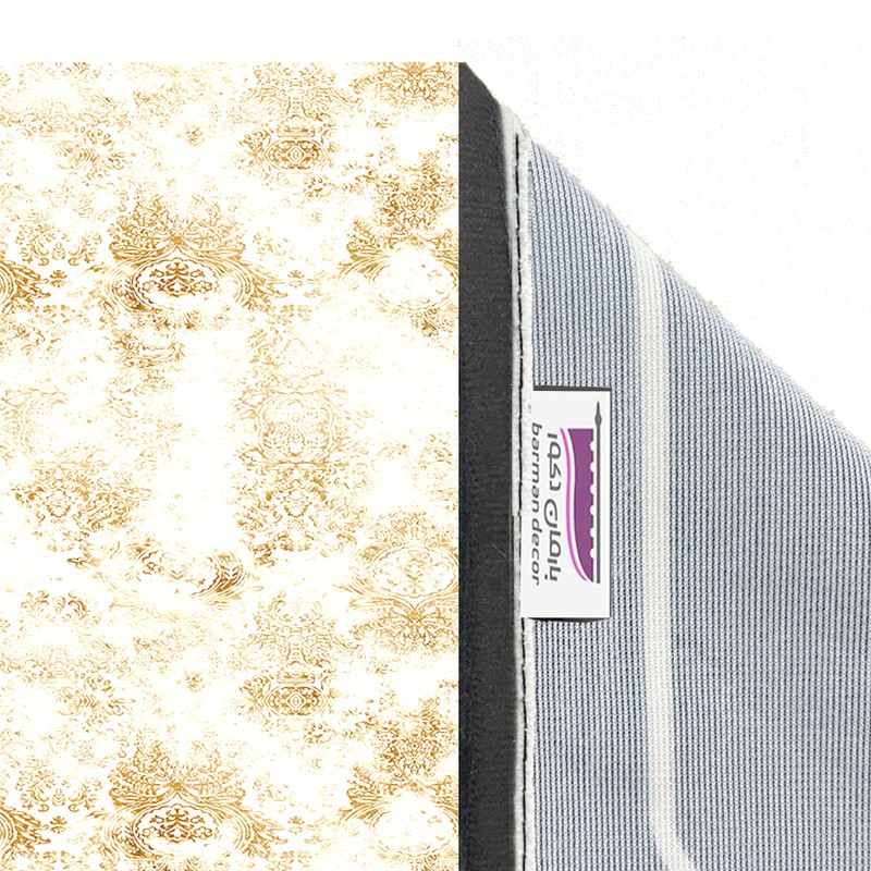 پرده بارمان دکور طرح کلاسیک مدل مخمل پانچی کد 5768 W سایز 140x280 سانتی متر