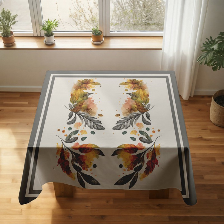 رومیزی ریحانلوکس مدل برگ پاییز RH132 سایز 97x97 سانتیمتر