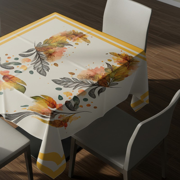 رومیزی ریحانلوکس مدل برگ پاییز RH132 سایز 97x97 سانتیمتر