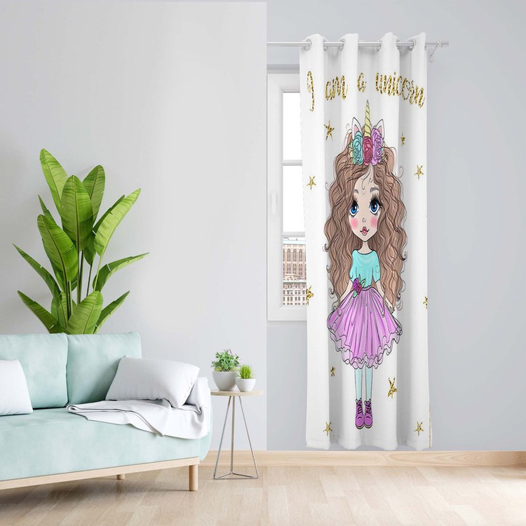 پرده طرح اتاق کودک مدل مخمل پانچی کد 5087 z سایز 140x200 سانتی متر