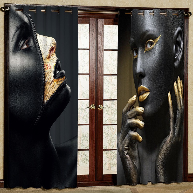 پرده مدل مخمل پانچی طرح آرایشی کد 1060 سایز 200x140 سانتی متر