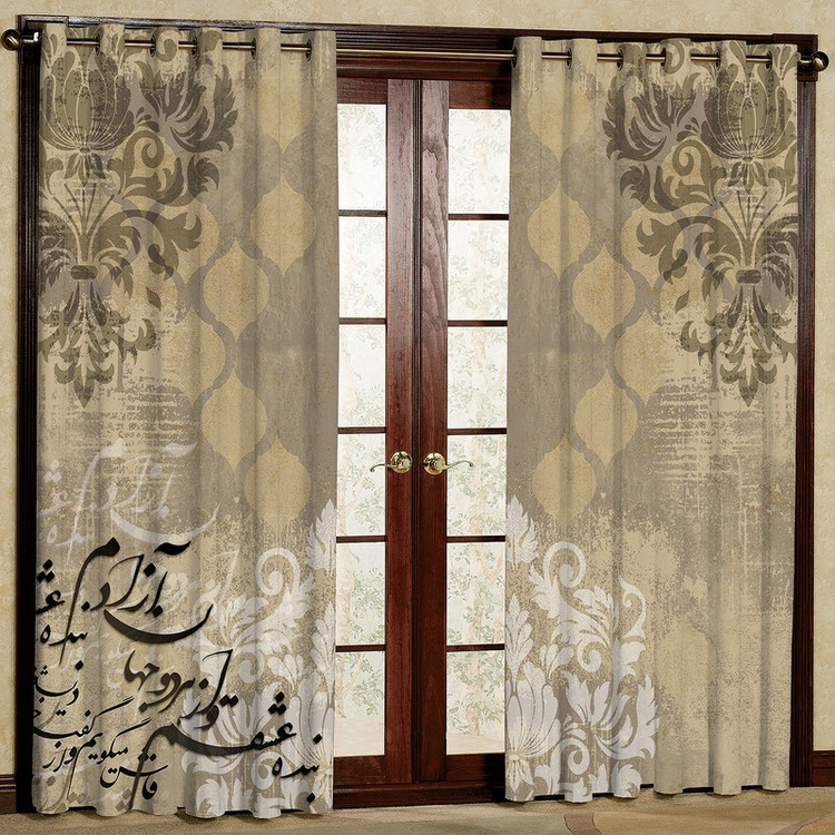 پرده مدل مخمل پانچی کد m4400 سایز 140x280 سانتی متر