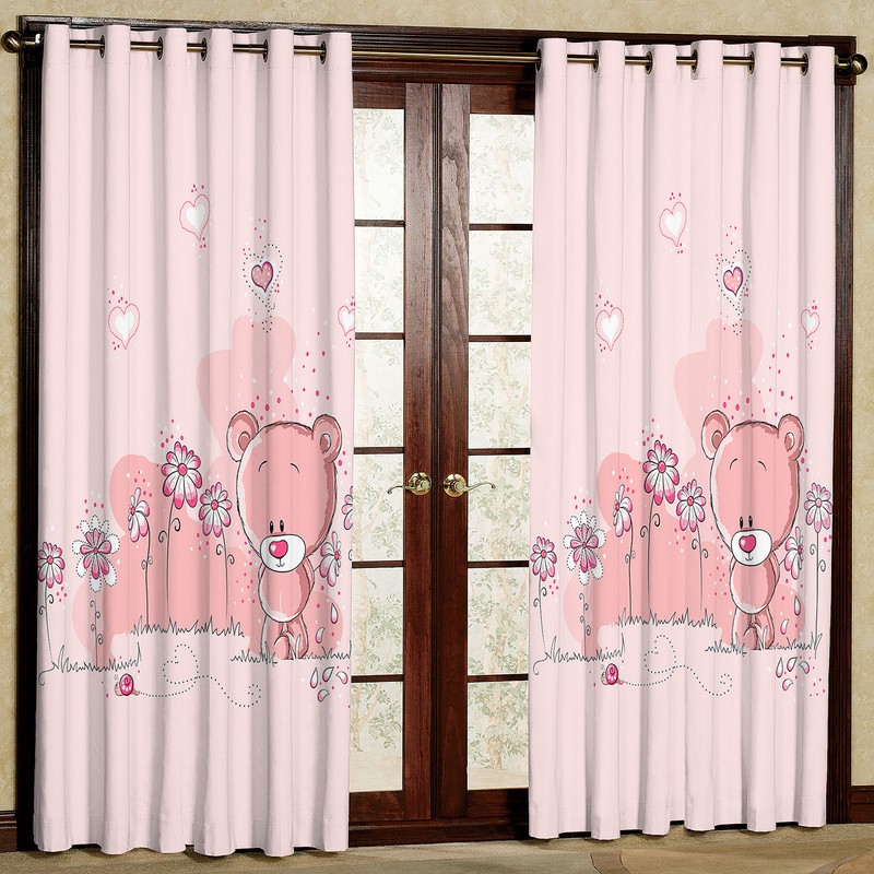 پرده مدل مخمل پانچی طرح کارتونی کد 4234T2 سایز 200x140 سانتی متر