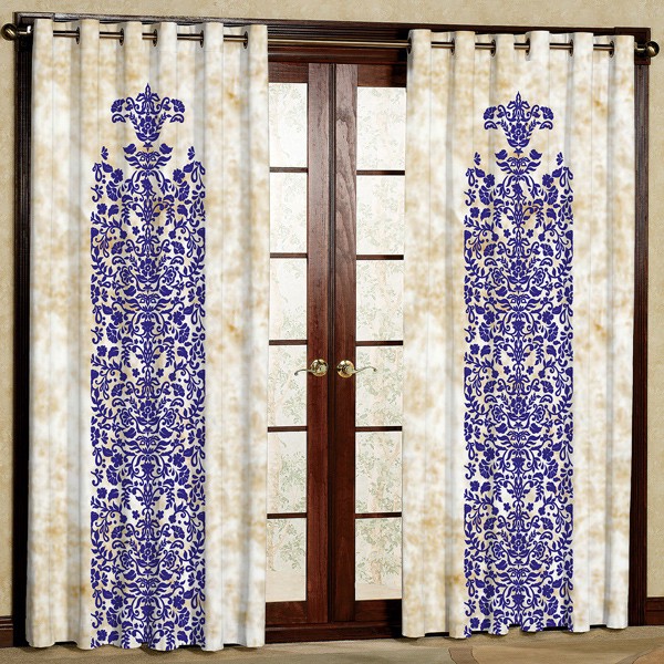 پرده مدل چاپی هازان پانچی کد 415 سایز 200x140 سانتی متر