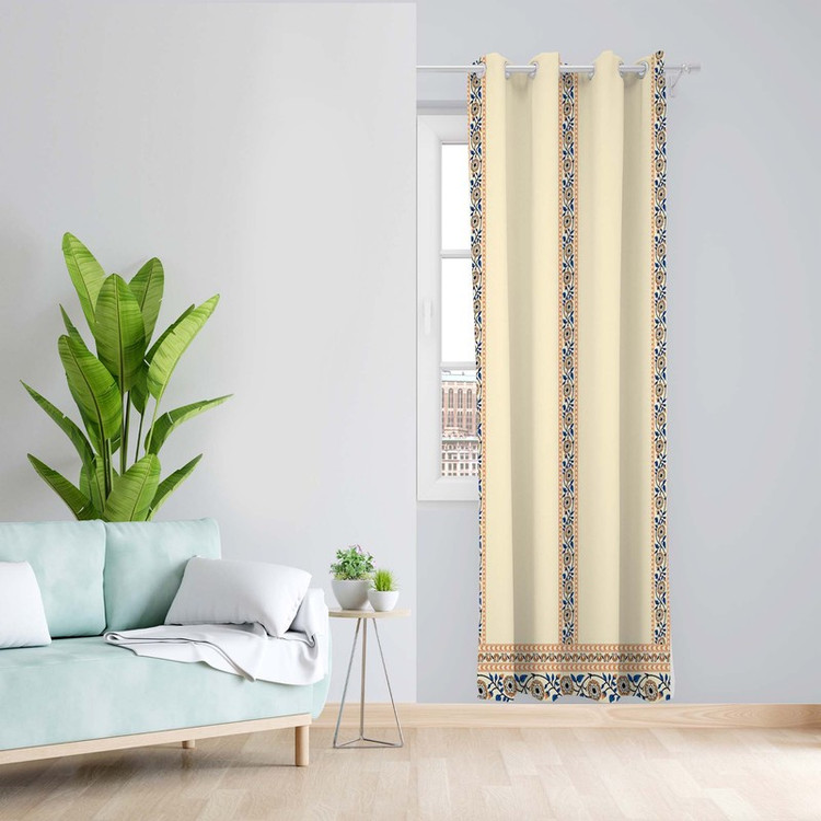 پرده طرح گلدار مدل مخمل پانچی کد 5616 z سایز 140x200 سانتی متر