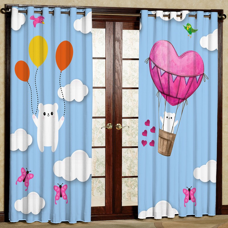 پرده مدل بالن مخمل پانچی کد 1262a سایز 200x140 سانتی متر