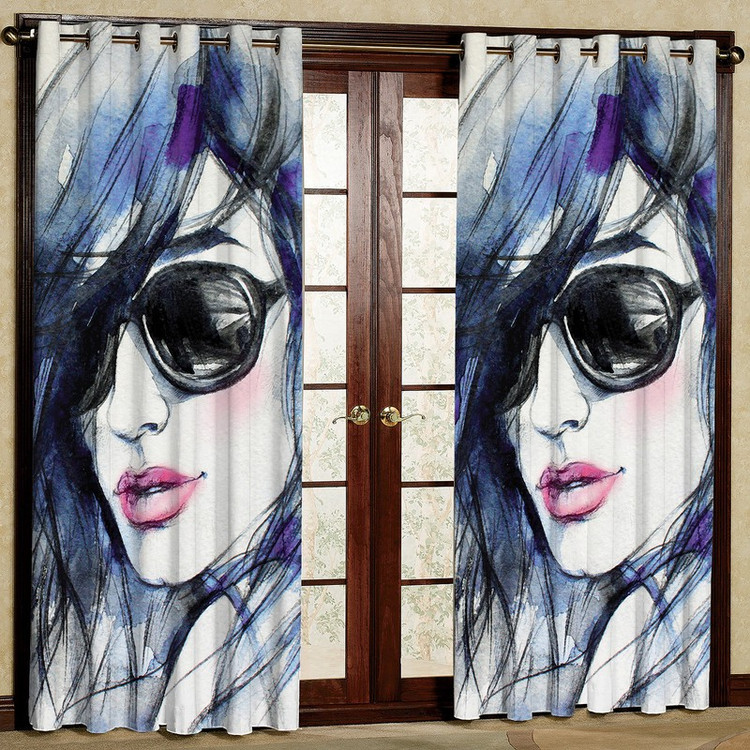 پرده مدل دختر مخمل پانچی کد 620 سایز 140x280 سانتی متر