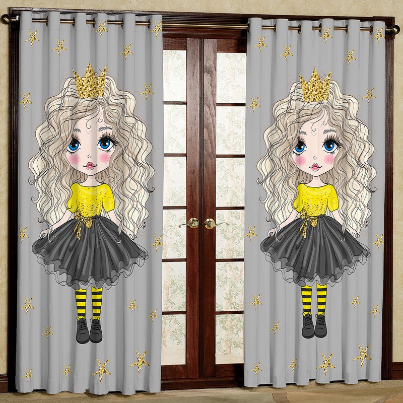 پرده مدل دختر هازان پانچی کد 4753 سایز 140x200 سانتی متر