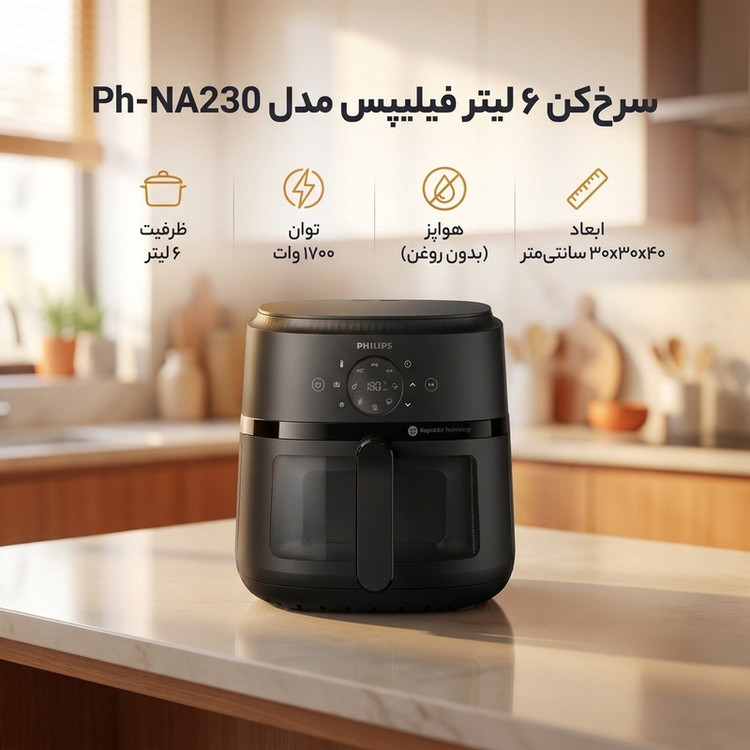 سرخکن ۶ لیتر فیلیپس مدل Ph-NA230