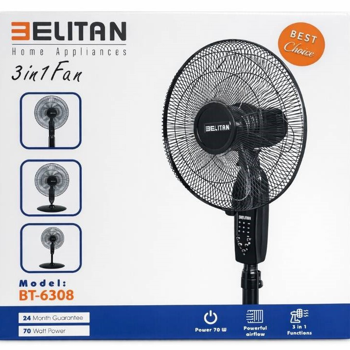 پنکه ایستاده 70 وات بلیتان مدل BT-6308